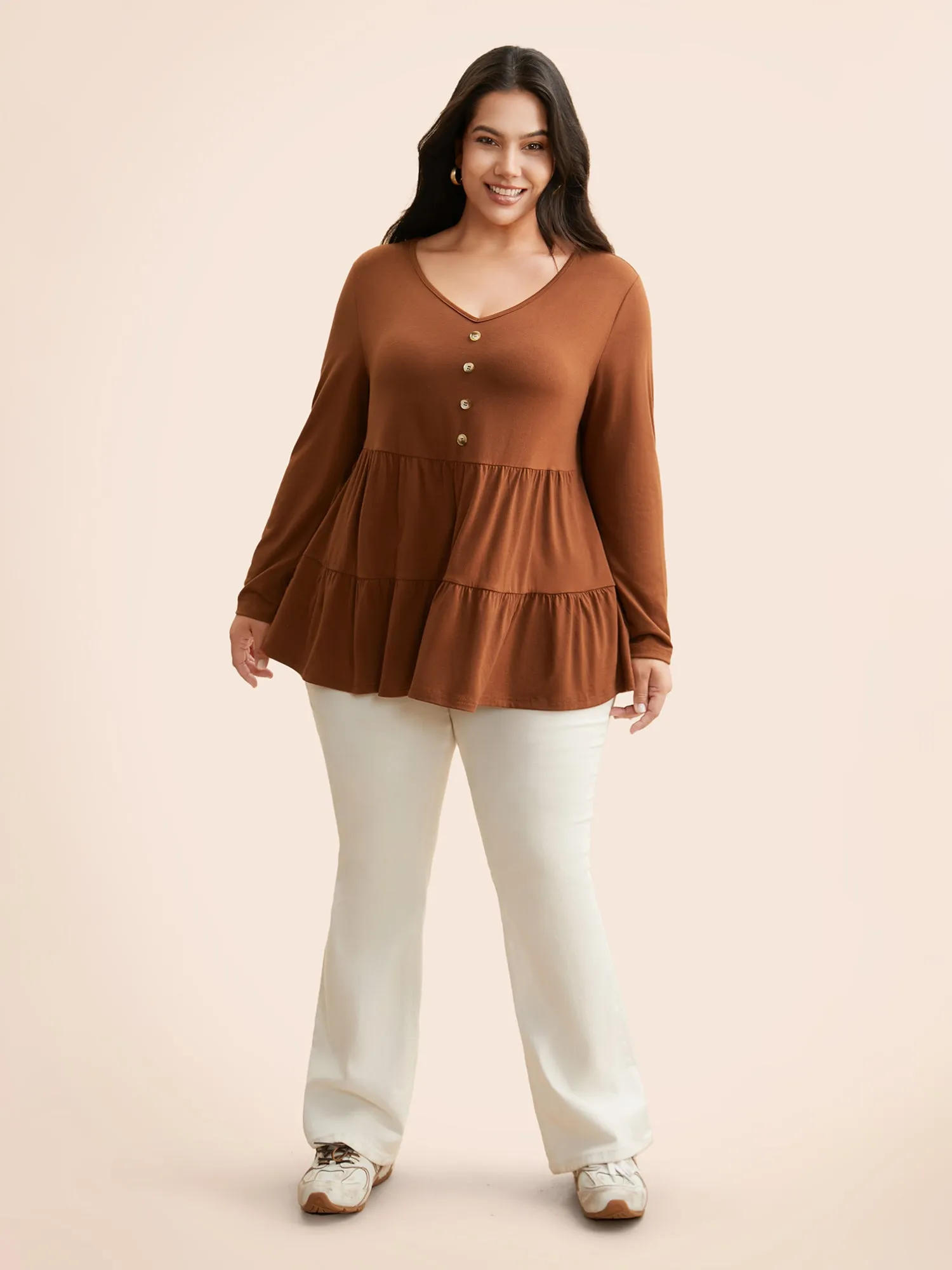 Supersoft Essentials A-Line Tiered Top sold by Bloomchic product image thumbnail 2