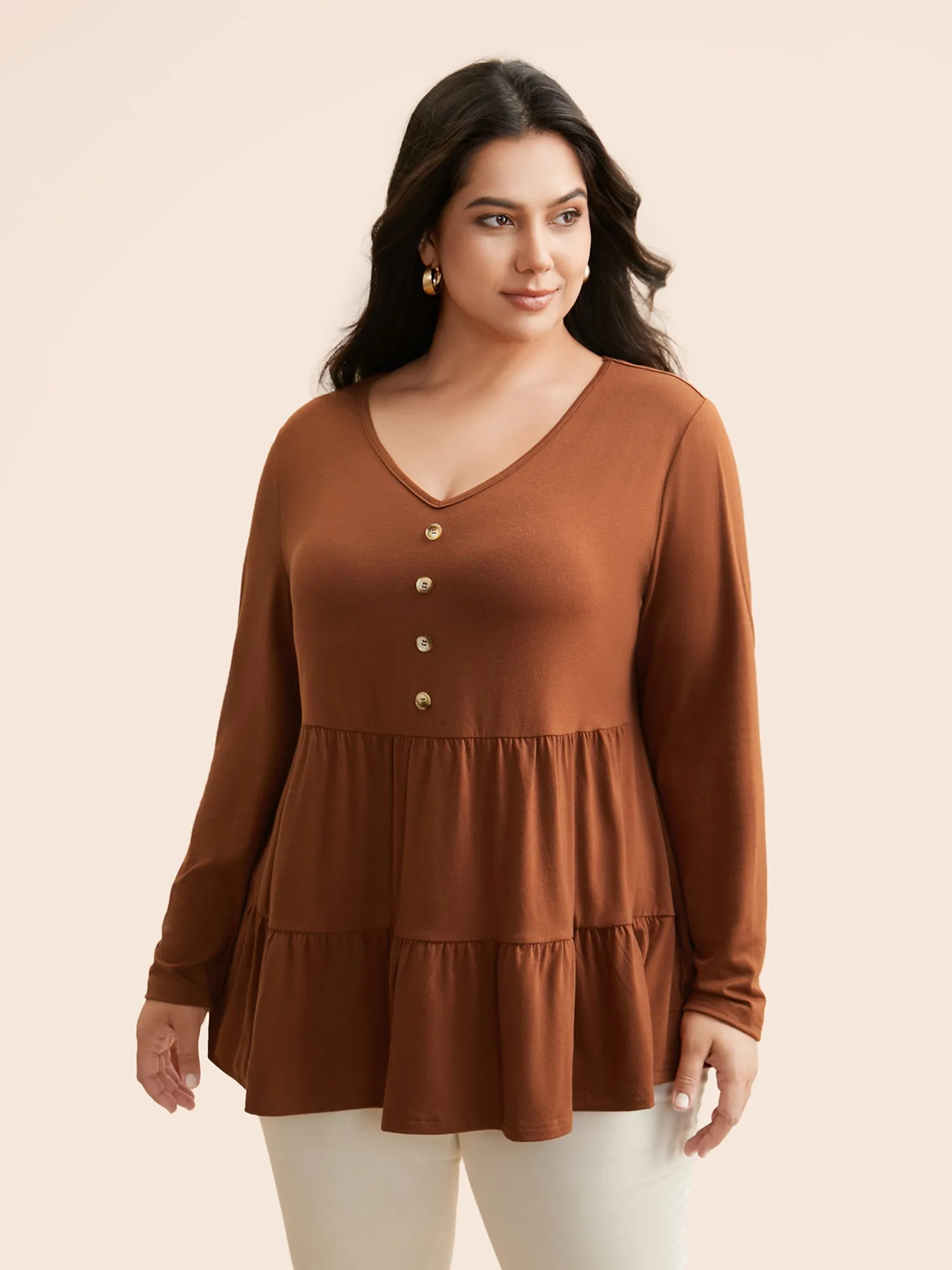 Supersoft Essentials A-Line Tiered Top sold by Bloomchic product image thumbnail 4