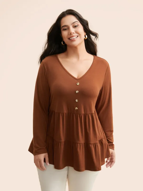 Supersoft Essentials A-Line Tiered Top sold by Bloomchic