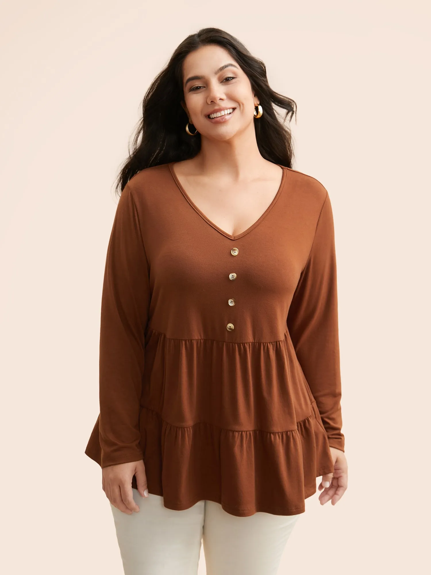 Supersoft Essentials A-Line Tiered Top sold by Bloomchic