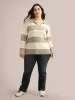Supersoft Essentials Contrast Slit Hem Texture Pullover sold by Bloomchic