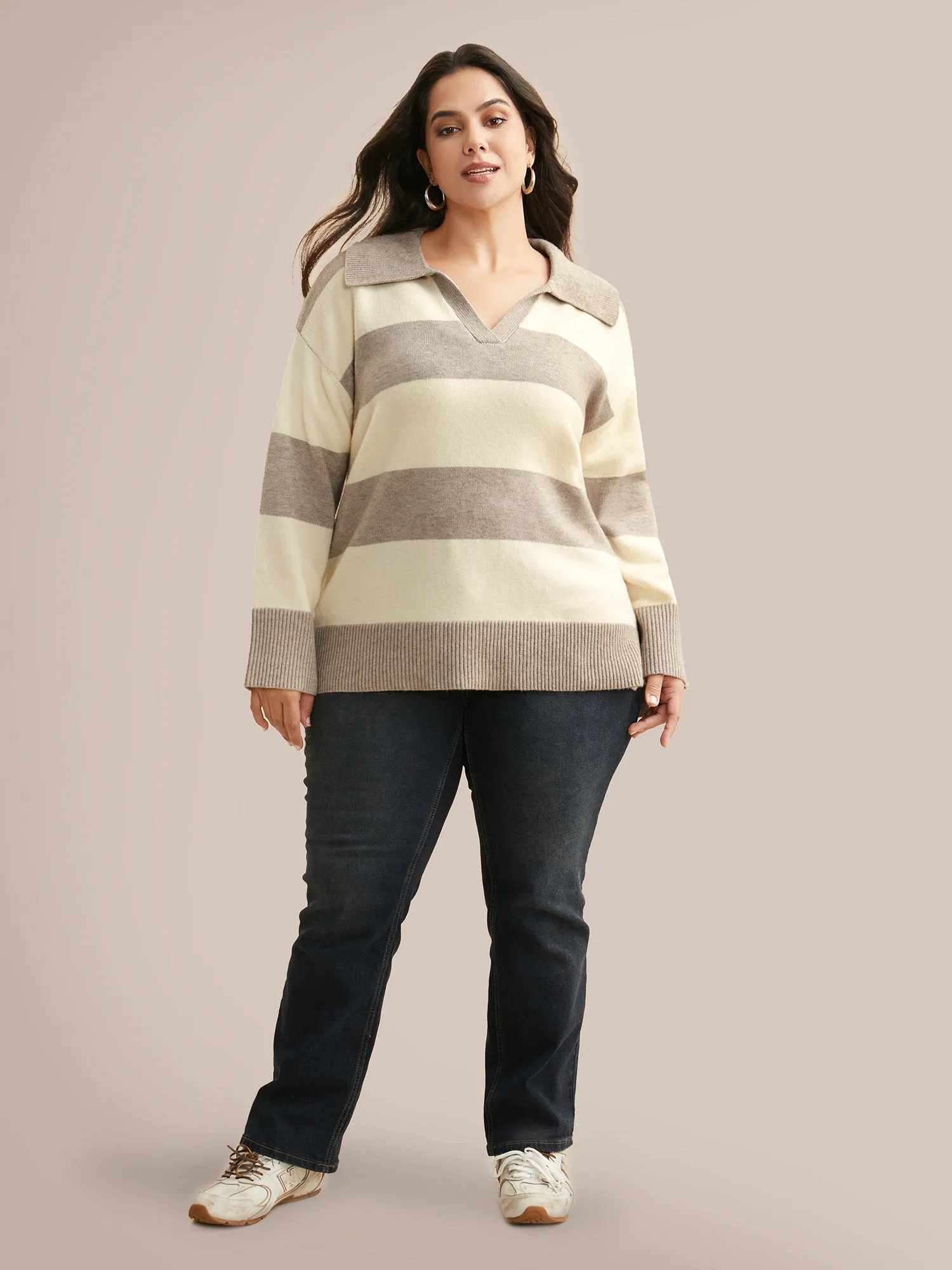 Supersoft Essentials Contrast Slit Hem Texture Pullover sold by Bloomchic product image thumbnail 2
