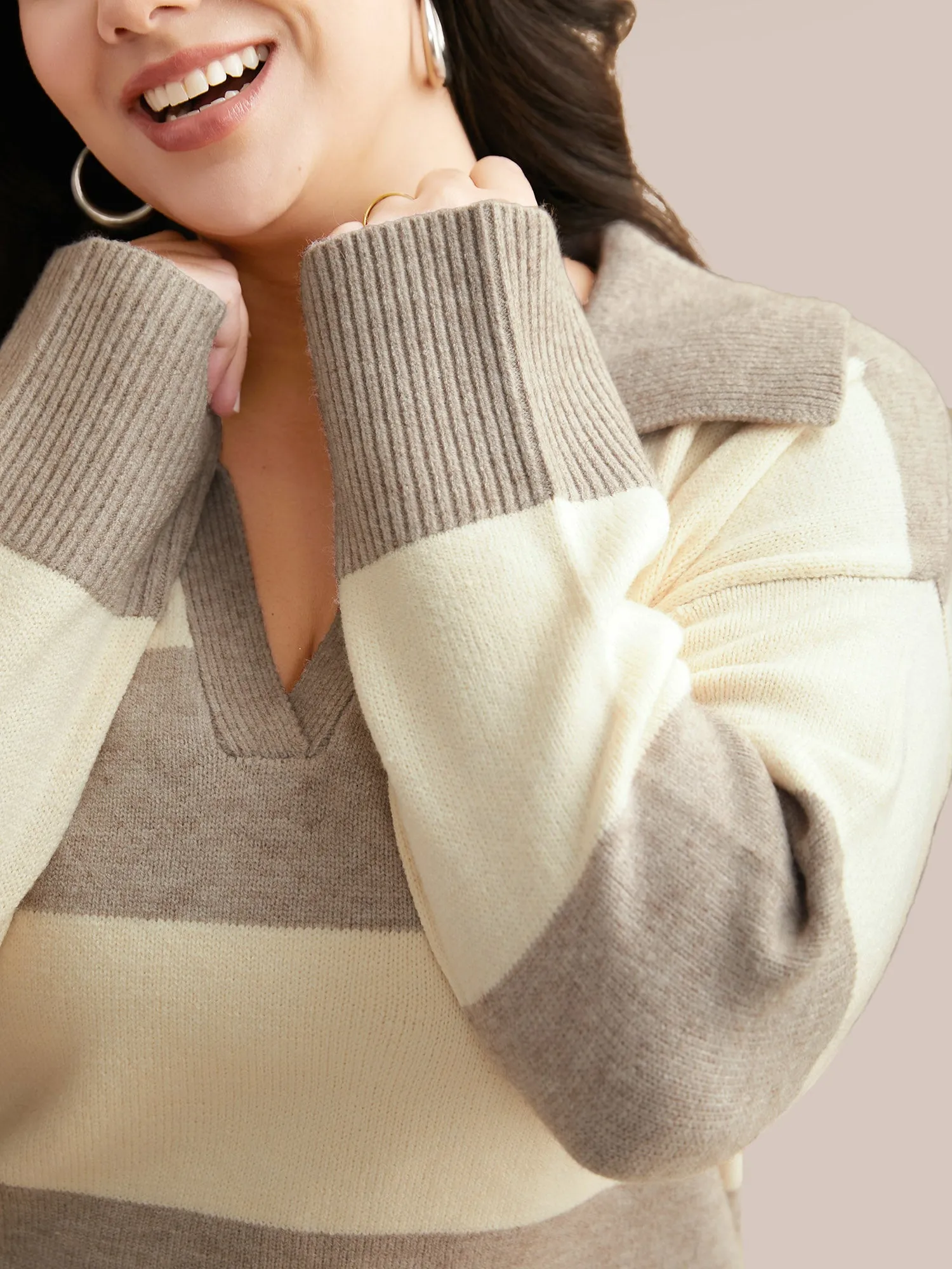 Supersoft Essentials Contrast Slit Hem Texture Pullover sold by Bloomchic product image thumbnail 4