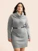 Airy Cozy Cable Knit Wool Sweater Dress sold by Bloomchic