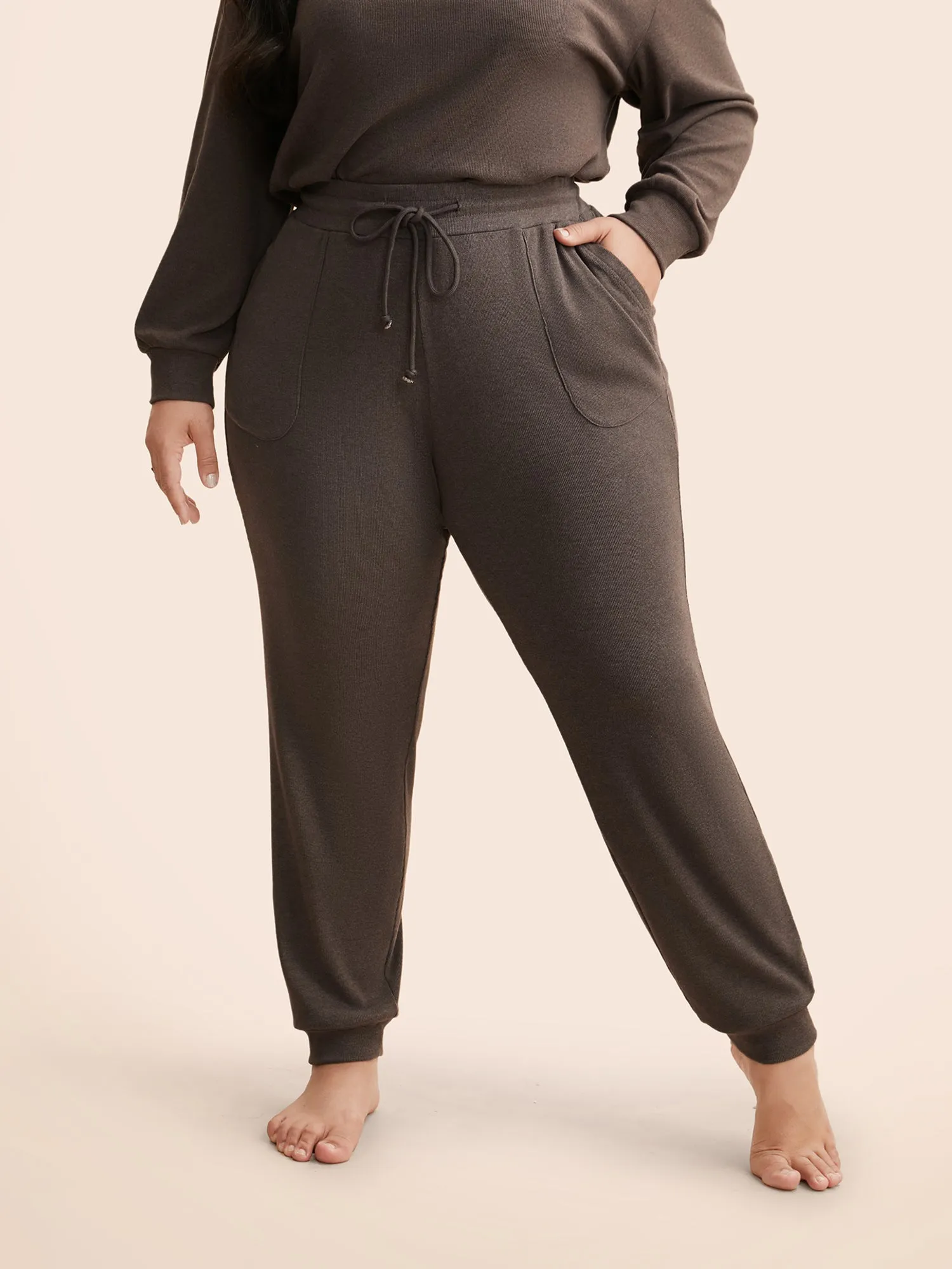 Supersoft Essentials Solid Drawstring Lounge Bottoms sold by Bloomchic