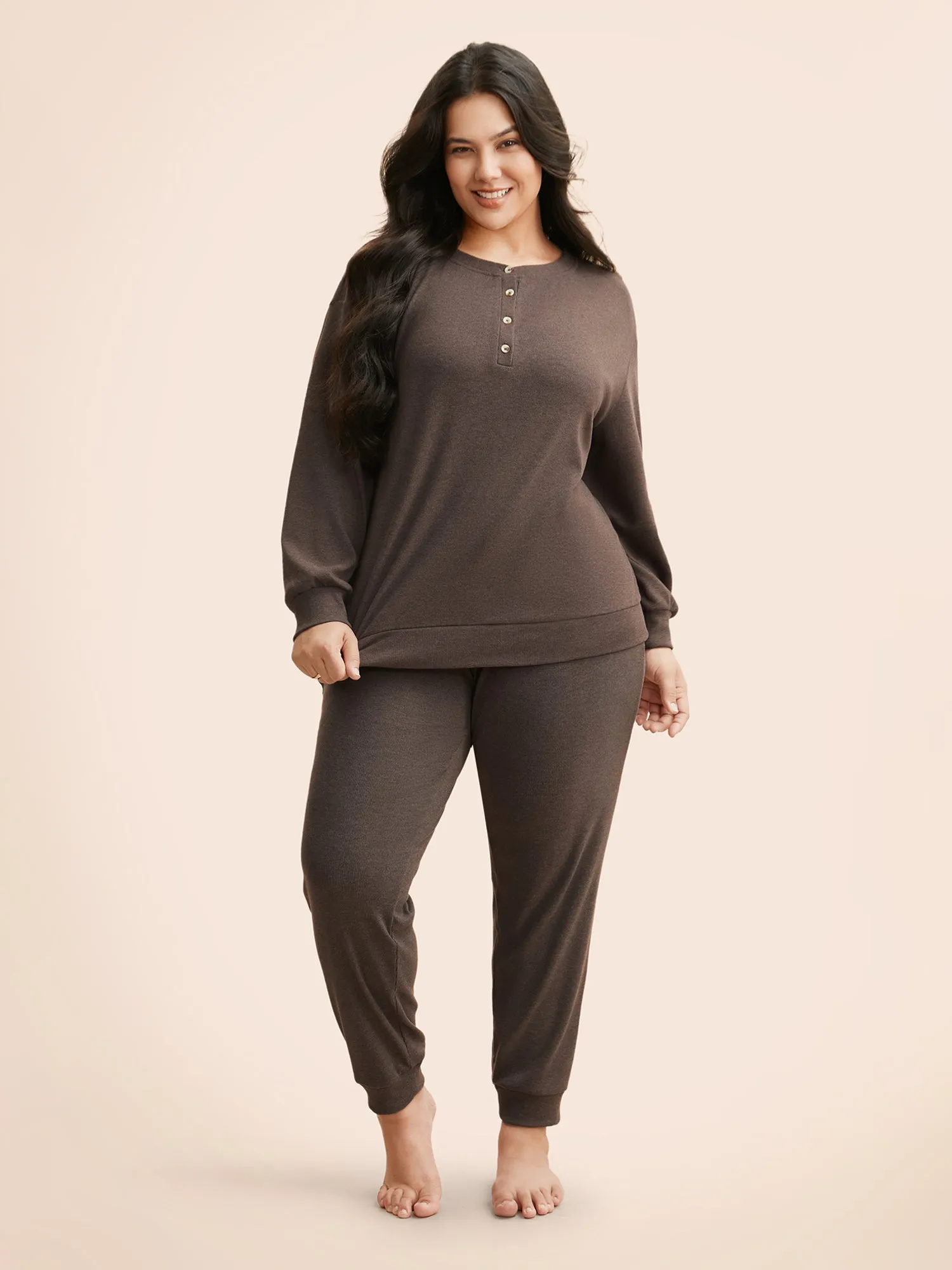 Supersoft Essentials Solid Drawstring Lounge Bottoms sold by Bloomchic product image thumbnail 2