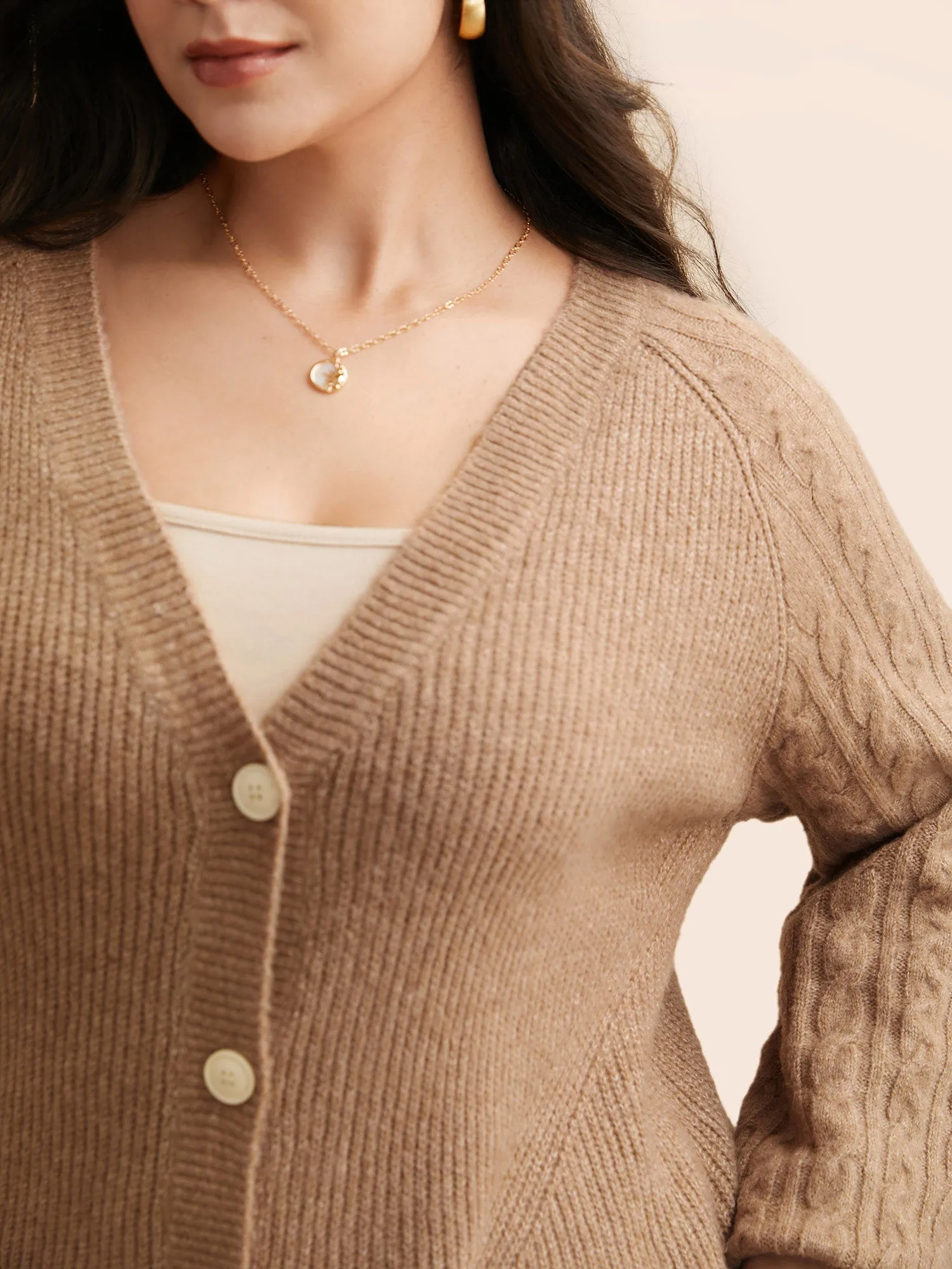 Air Cozy Cable Knit Cardigan sold by Bloomchic product image thumbnail 5