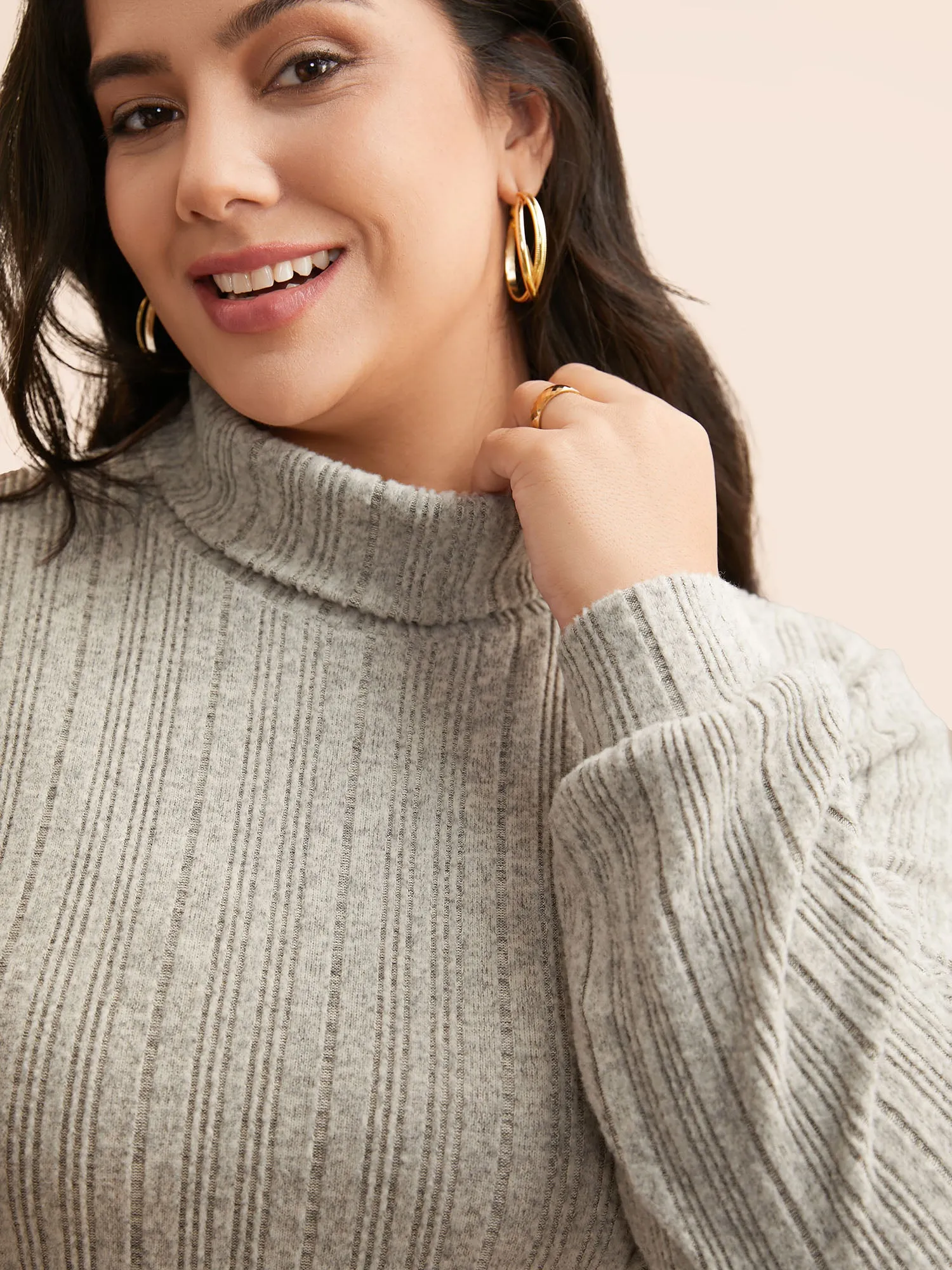 Airy Cozy Full Sleeve Turtleneck T-shirt sold by Bloomchic product image thumbnail 4