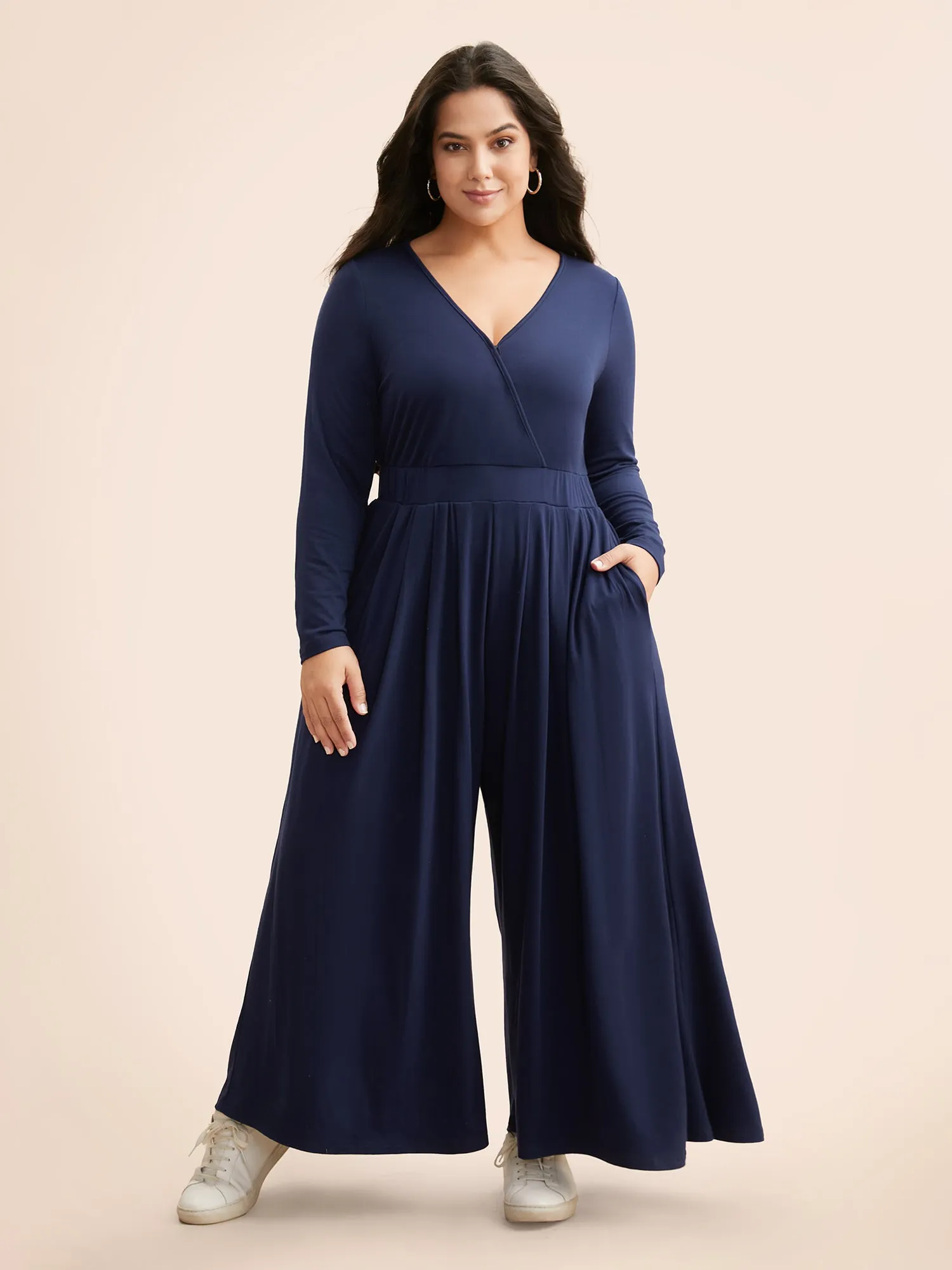 Supersoft Essentials Pleated Jumpsuit sold by Bloomchic