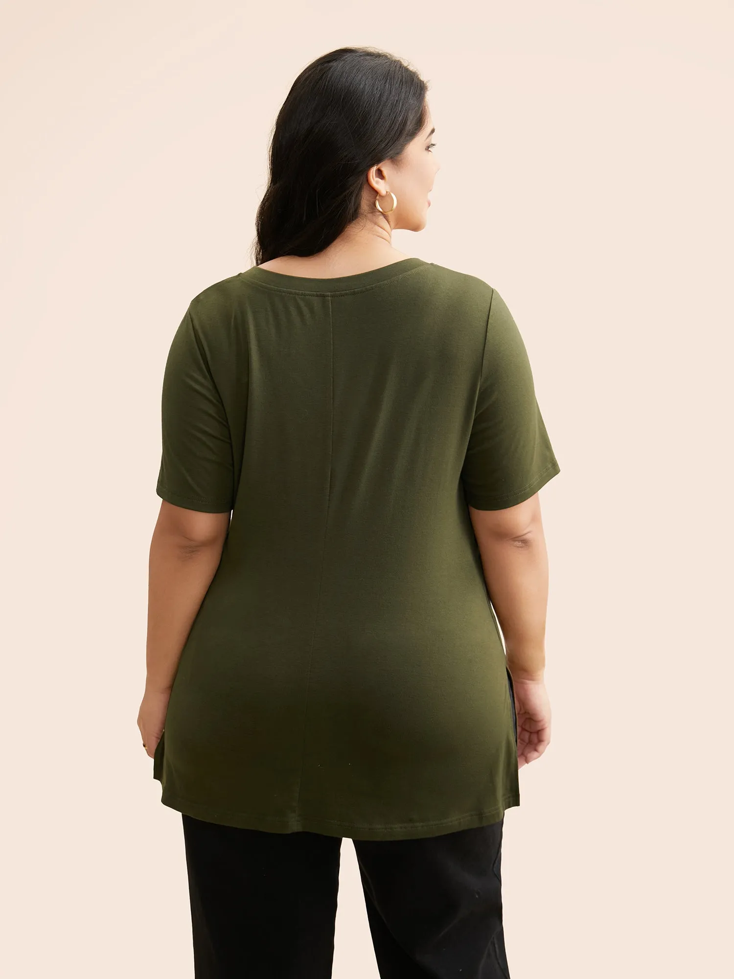 Supersoft V-Neck Slim-Fit Tee sold by Bloomchic product image thumbnail 4