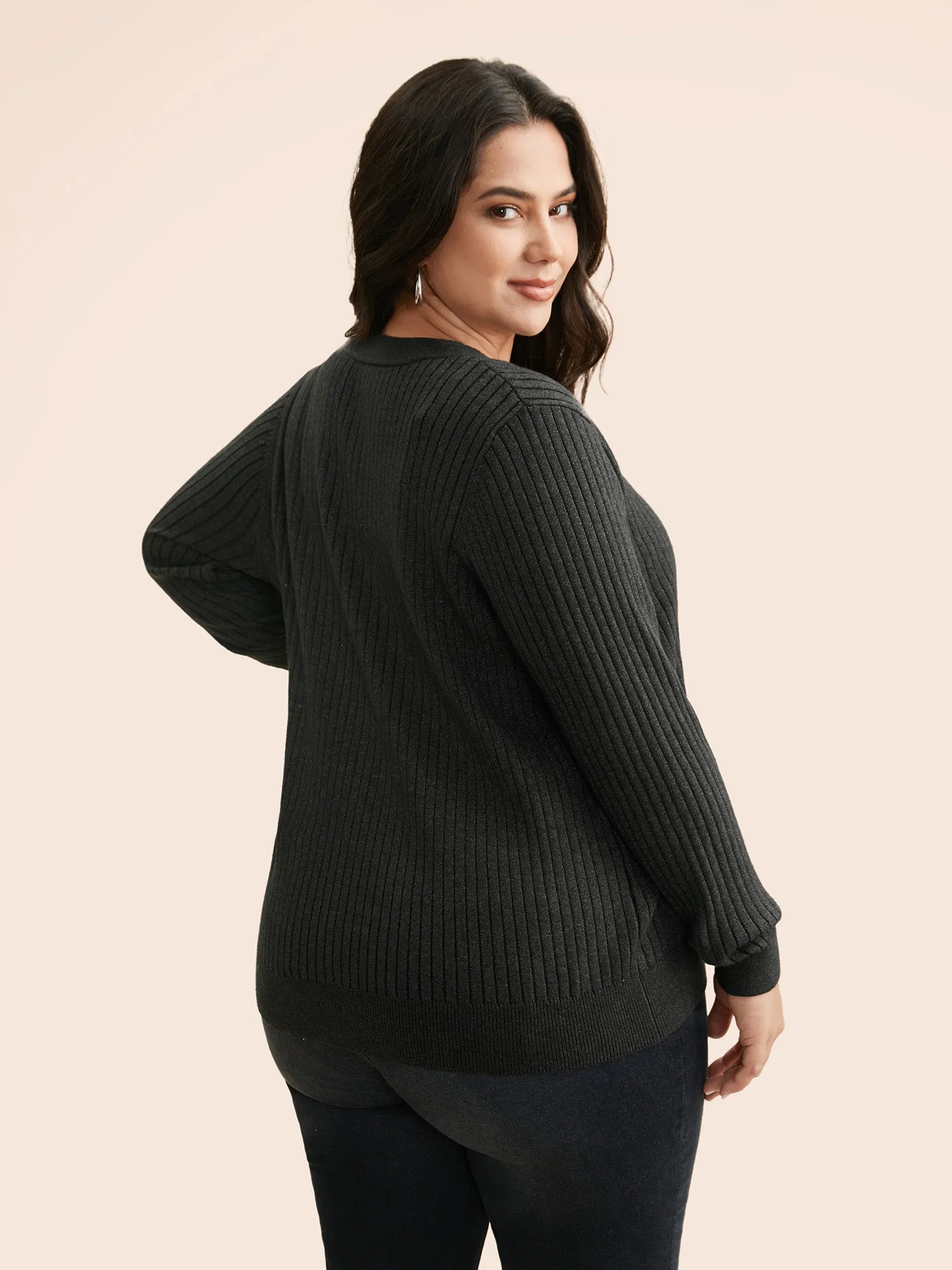 Supersoft V-neck Wool Cardigan sold by Bloomchic product image thumbnail 2