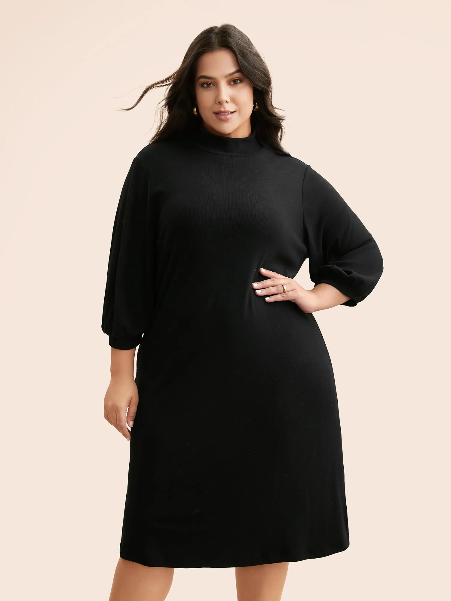Supersoft Essentials Side Slits Midi Dress sold by Bloomchic product image thumbnail 2