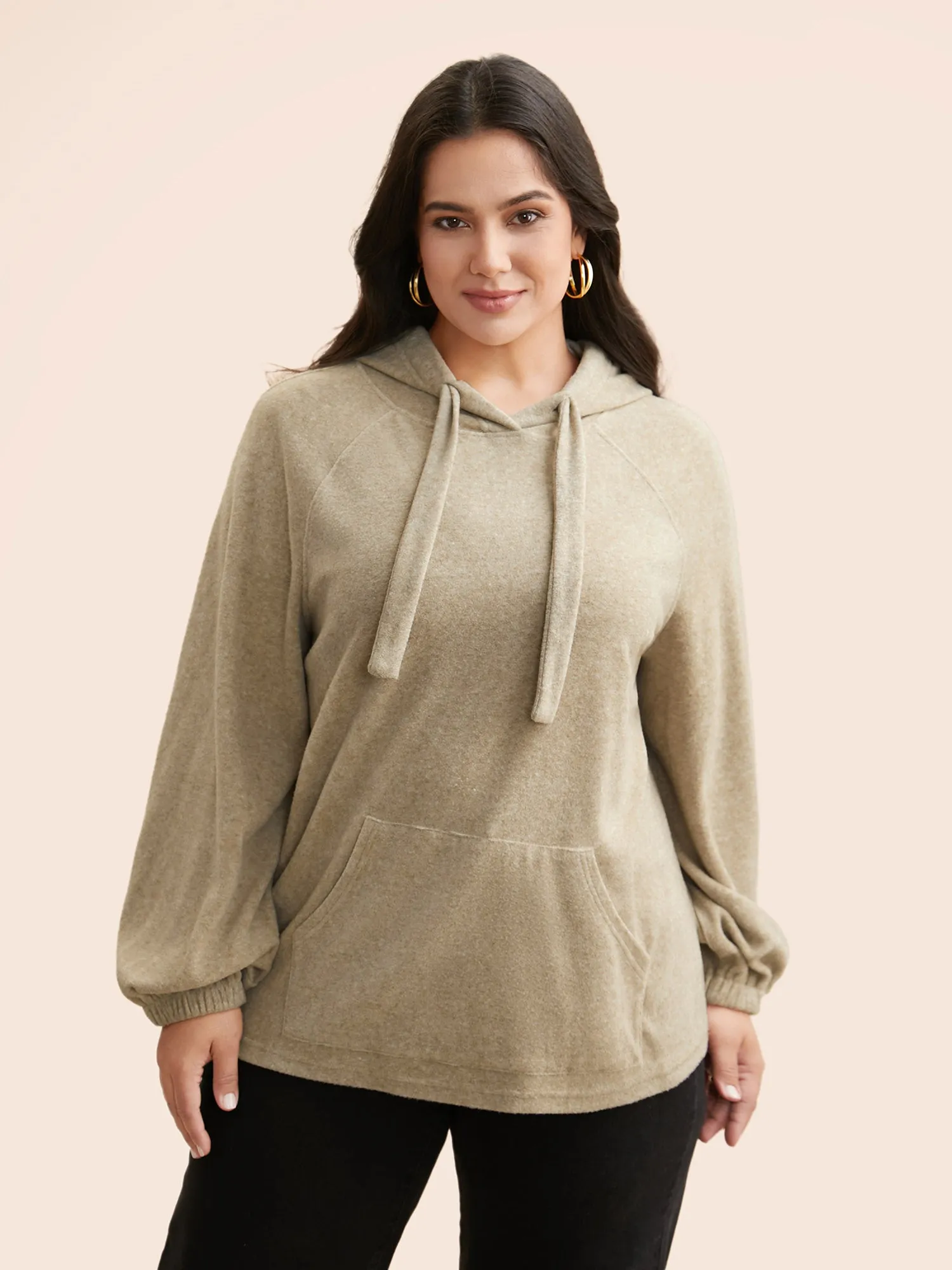 Airy Cozy Relaxed Fit Hooded Sweatshirt sold by Bloomchic product image thumbnail 2