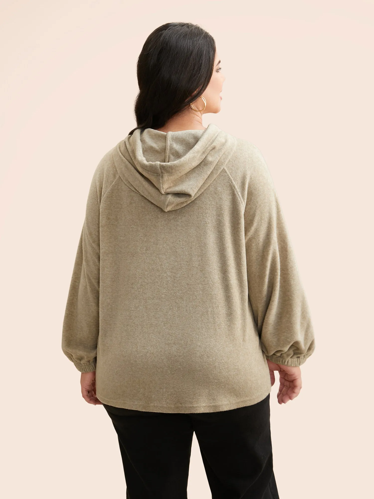 Airy Cozy Relaxed Fit Hooded Sweatshirt sold by Bloomchic product image thumbnail 5