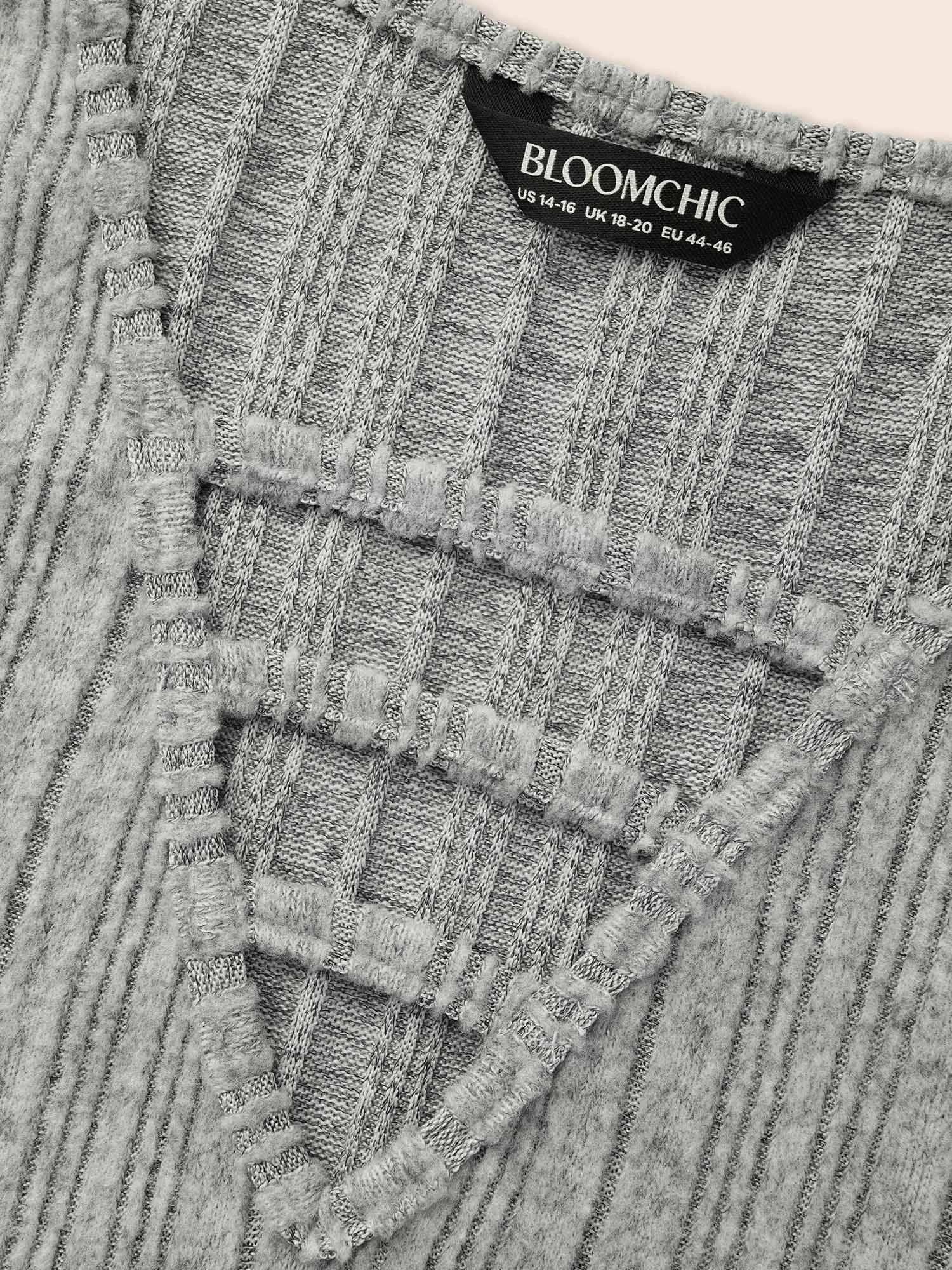 Airy Cozy Neck Cut-Out Midi Dress sold by Bloomchic product image thumbnail 5