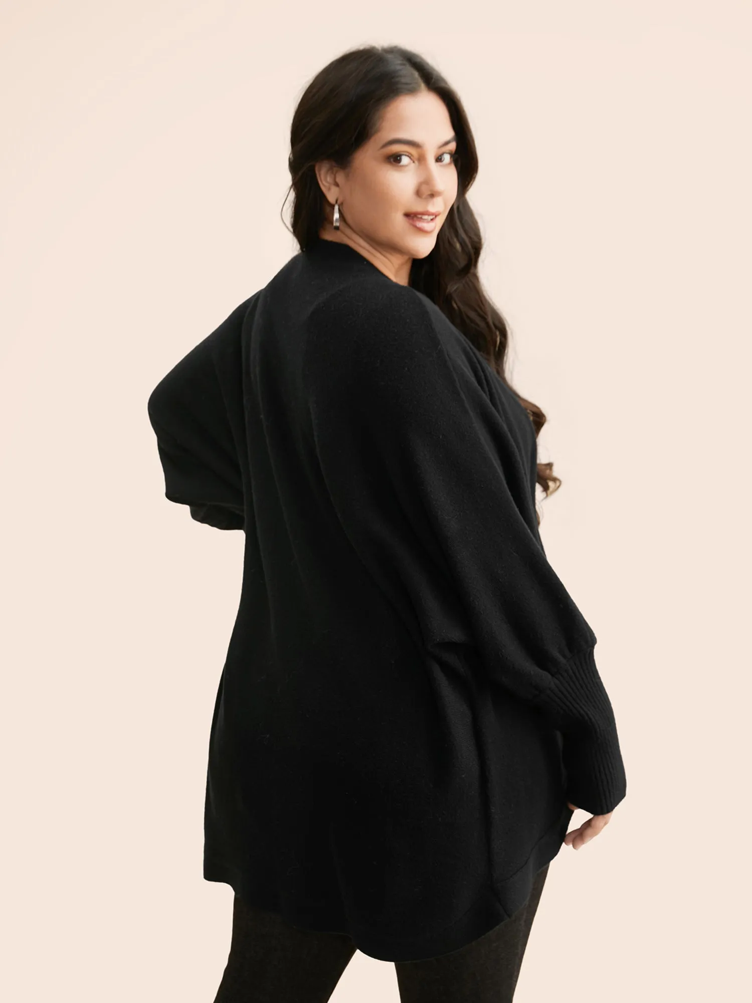 Supersoft Curved Hem Open Cardigan sold by Bloomchic product image thumbnail 2
