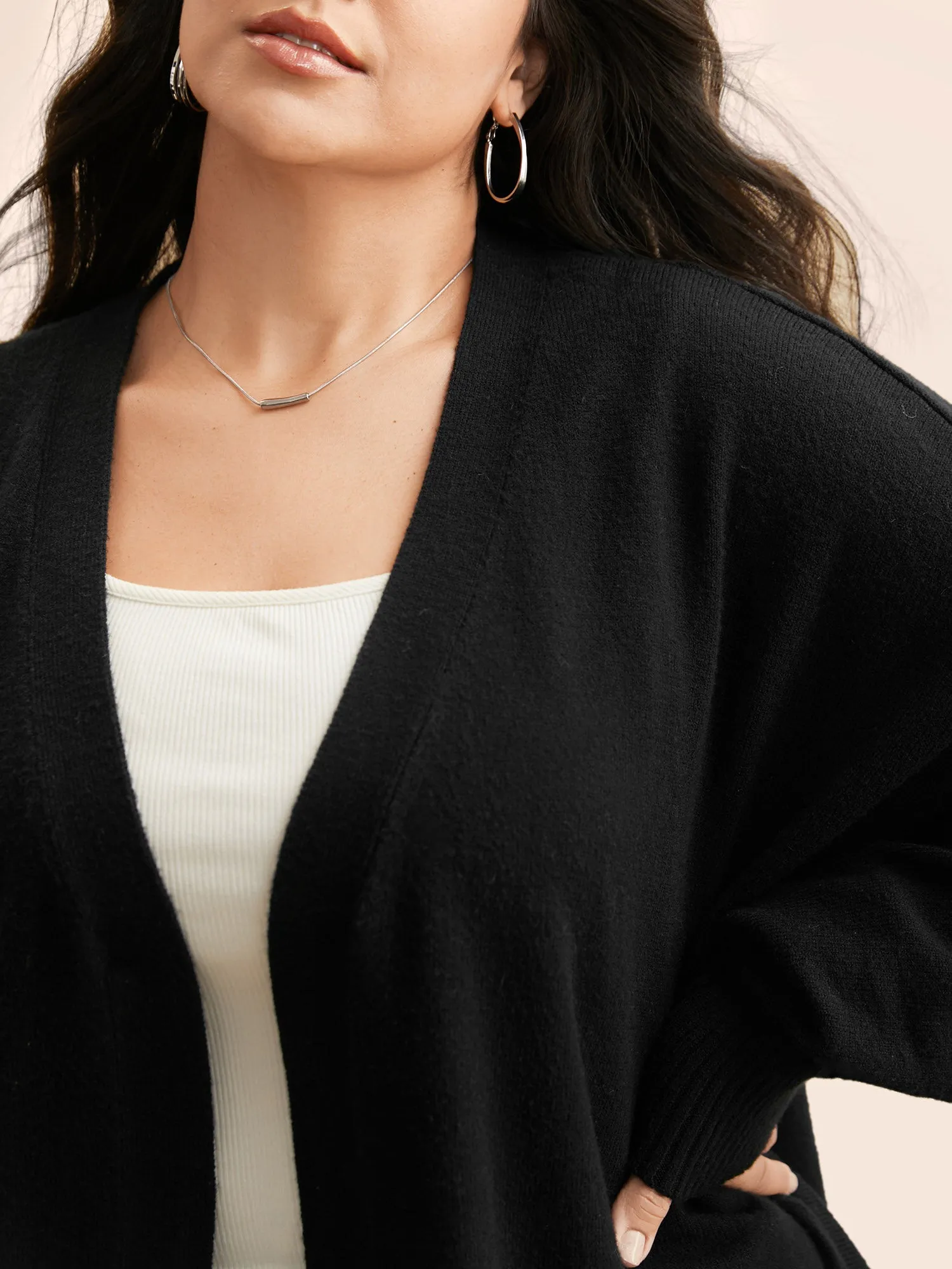 Supersoft Curved Hem Open Cardigan sold by Bloomchic product image thumbnail 5