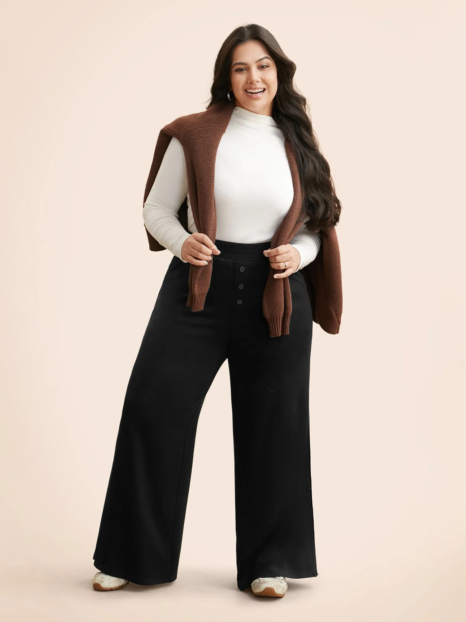 Supersoft Wide-Leg Pants sold by Bloomchic product image thumbnail 2