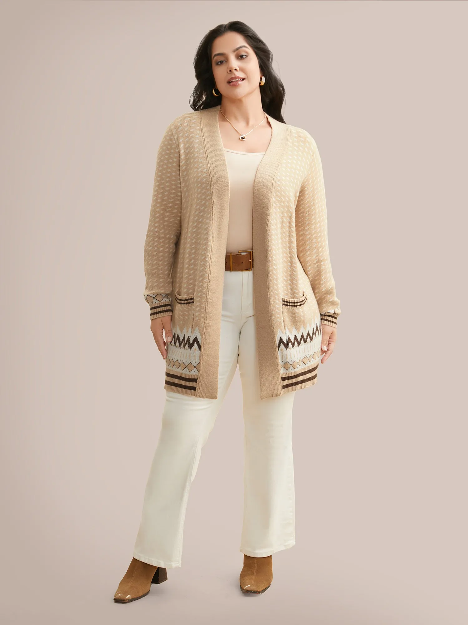 Supersoft Essentials Bandana Geometric Pocket Cardigan sold by Bloomchic product image thumbnail 3