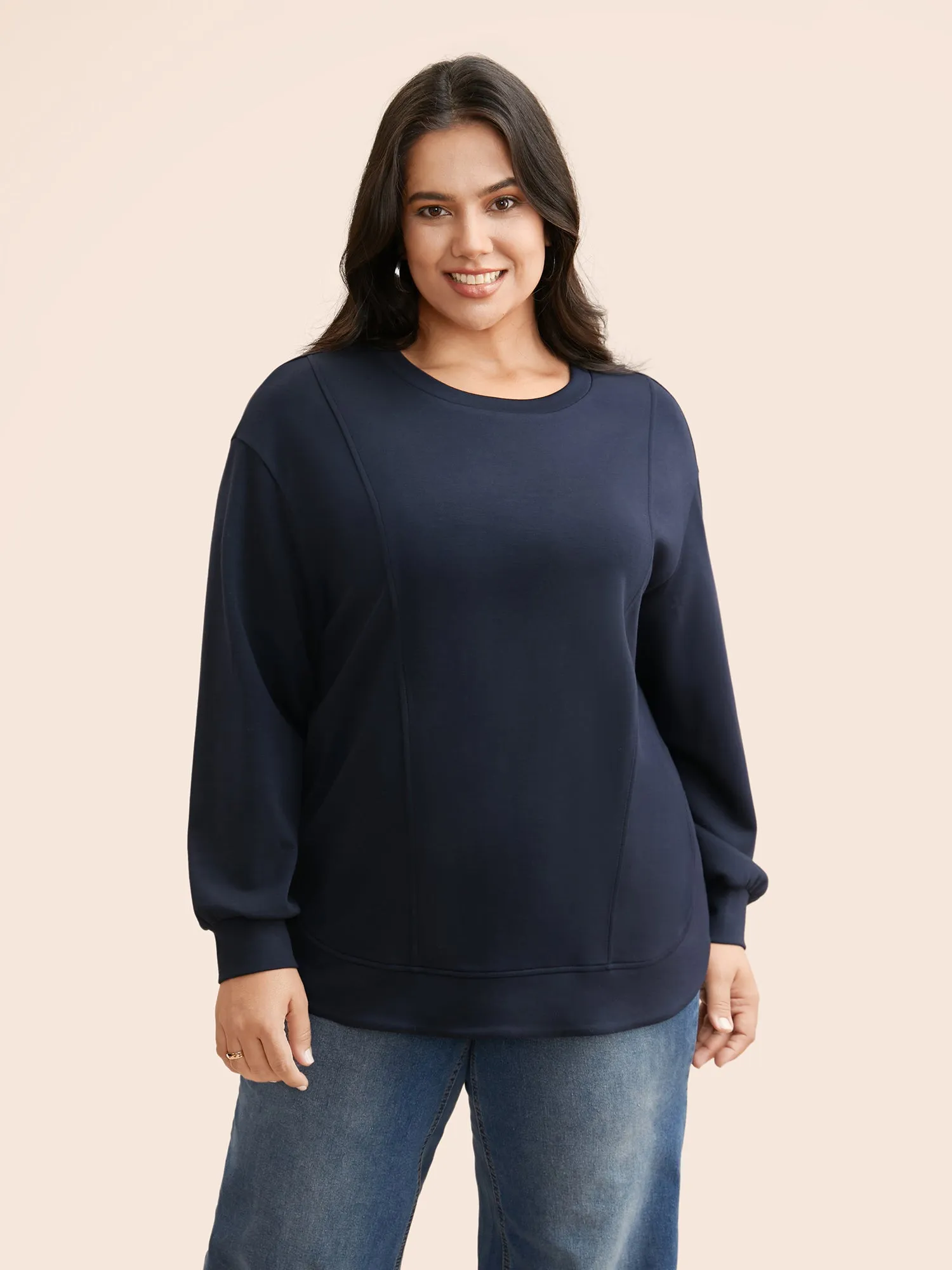 Airy Cozy Drop Shoulder Sweatshirt sold by Bloomchic