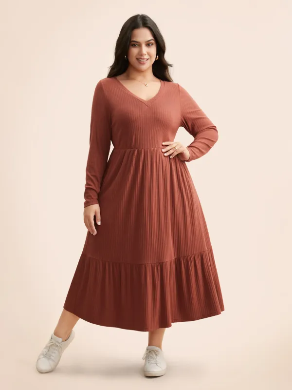Supersoft Essentials Tiered Skirt Midi Dress sold by Bloomchic