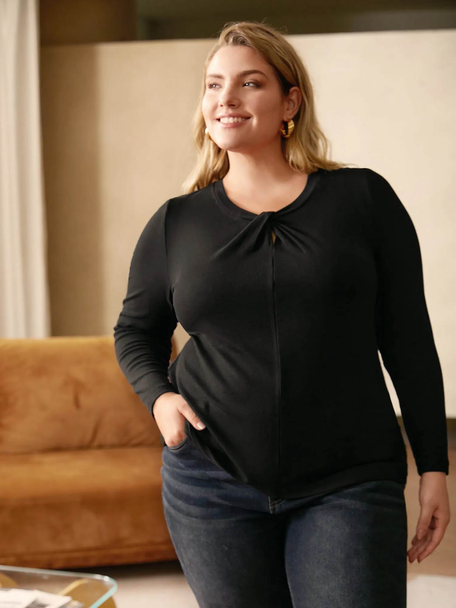 Supersoft Essentials Pleat Front T-shirt sold by Bloomchic product image thumbnail 2