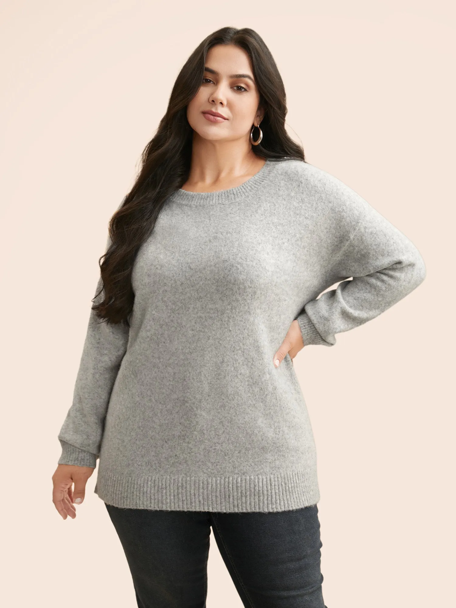 Airy Cozy Drop Shoulder Wool Pullover sold by Bloomchic