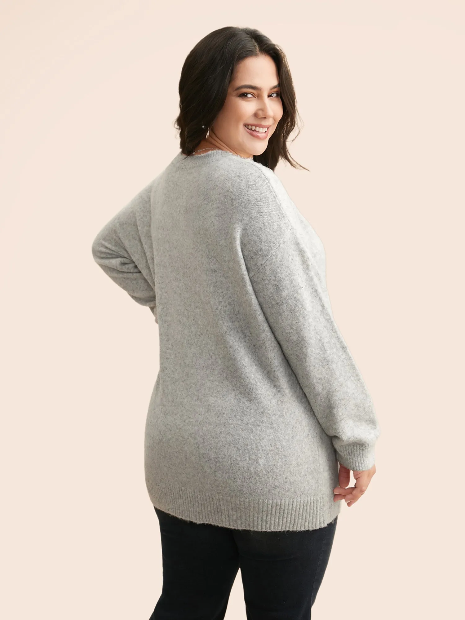 Airy Cozy Drop Shoulder Wool Pullover sold by Bloomchic product image thumbnail 4