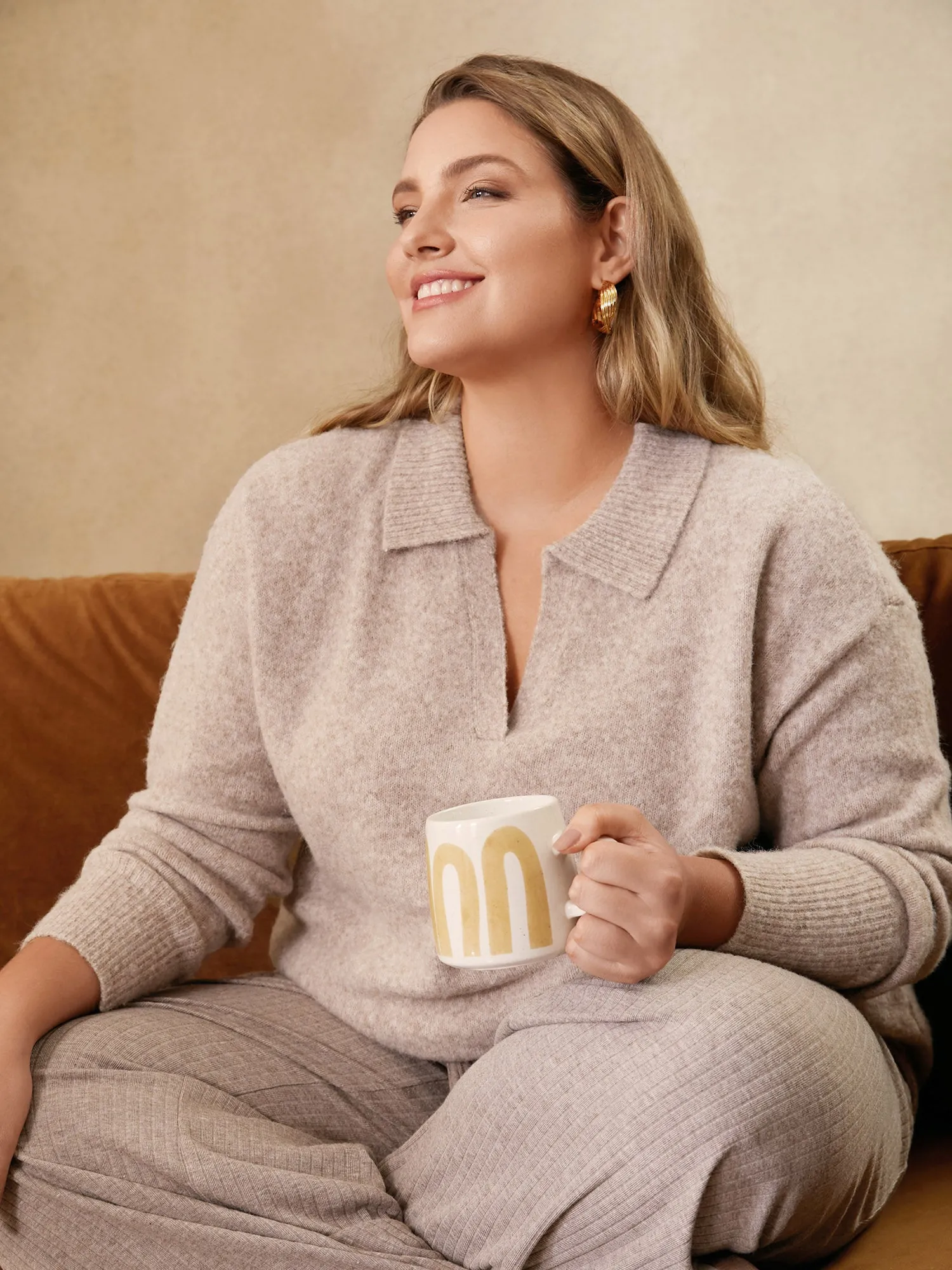 Airy Cozy Polo Collar Wool Pullover sold by Bloomchic product image thumbnail 3