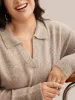 Airy Cozy Polo Collar Wool Pullover sold by Bloomchic