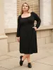 Supersoft Essentials Elastic Waist Midi Dress sold by Bloomchic