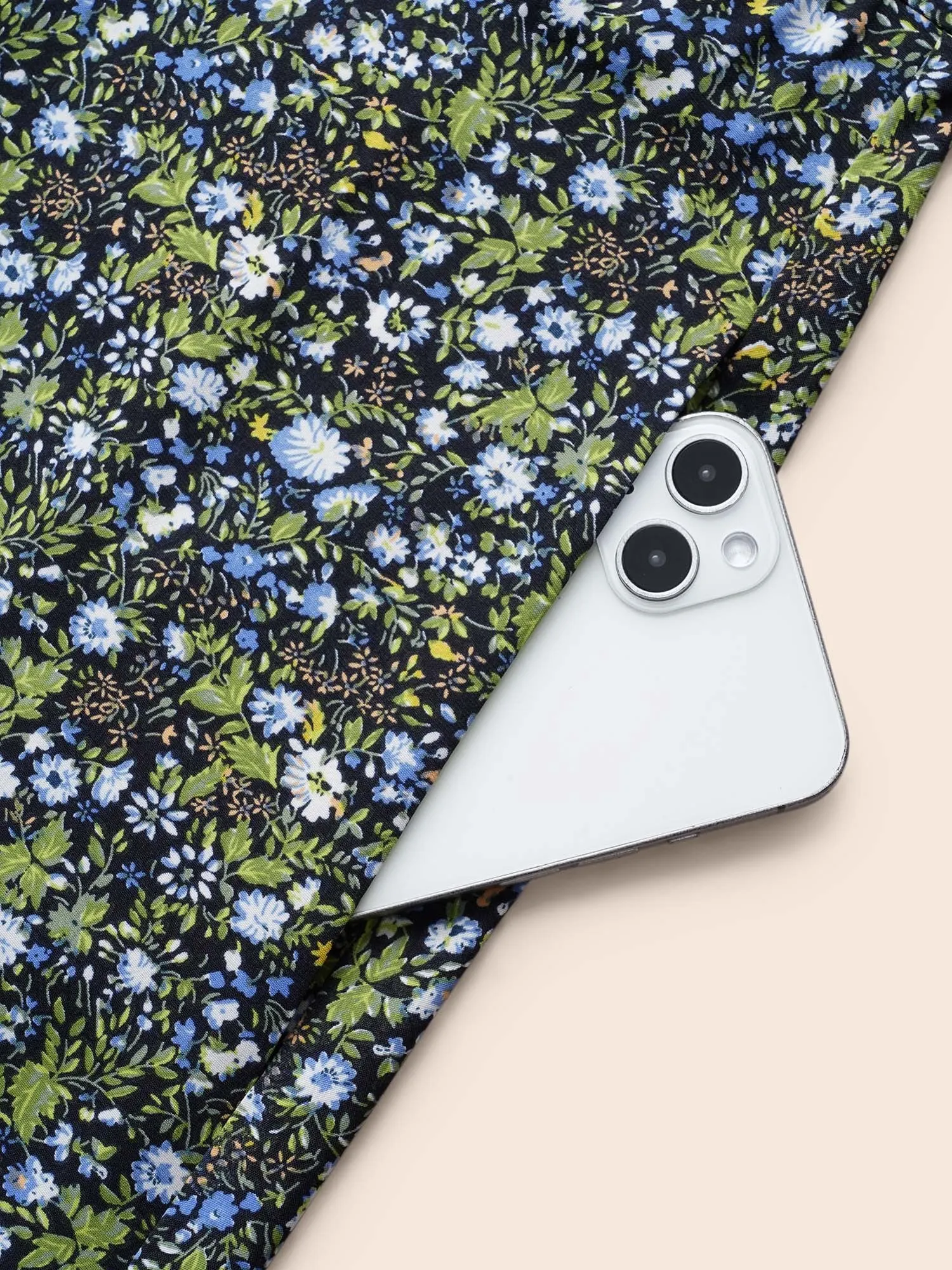 Ditsy Floral Lantern Sleeve Ruffle Hem Dress sold by Bloomchic product image thumbnail 5