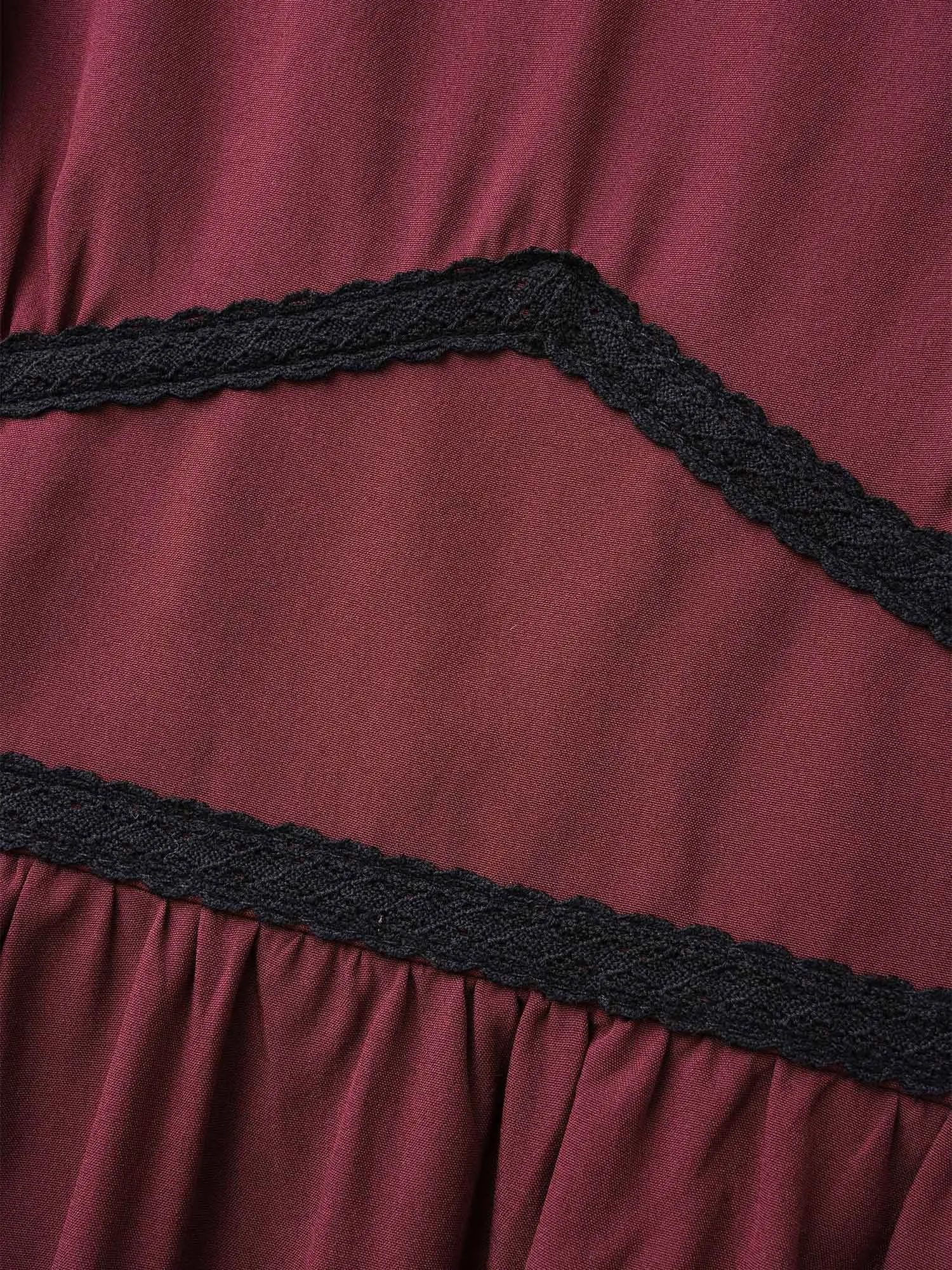 Heart Neckline Woven Ribbon Midi Dress sold by Bloomchic product image thumbnail 5