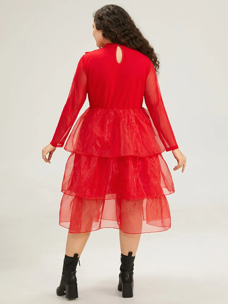 Halloween Frill Trim Mesh Layered Hem Dress sold by Bloomchic product image thumbnail 5