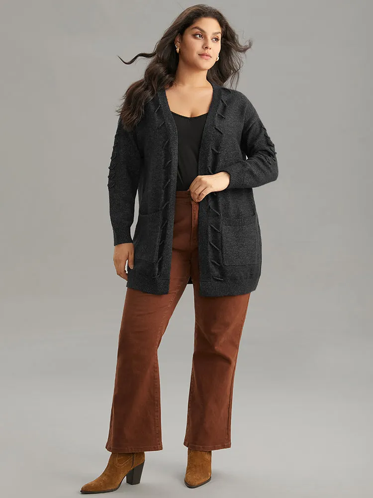 Supersoft Essentials Textured Heather Pocket Cardigan sold by Bloomchic product image thumbnail 4