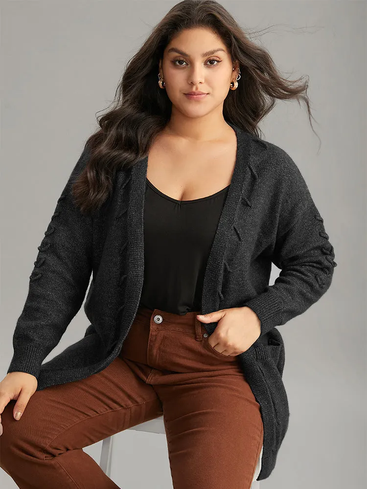 Supersoft Essentials Textured Heather Pocket Cardigan sold by Bloomchic product image thumbnail 3