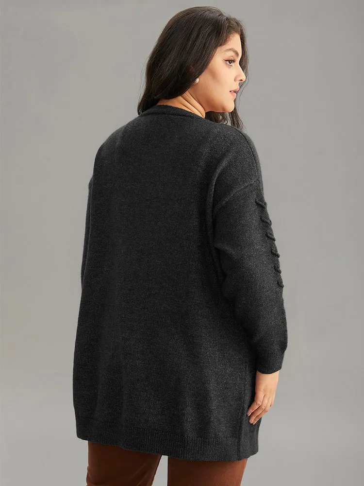 Supersoft Essentials Textured Heather Pocket Cardigan sold by Bloomchic product image thumbnail 2