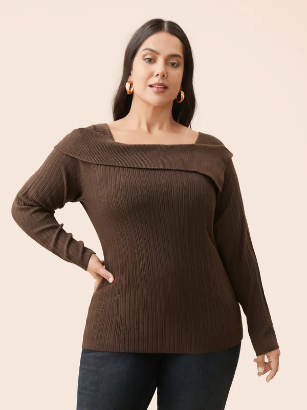 Supersoft Essentials Asymmetrical Neck Slim Fit Pullover sold by Bloomchic
