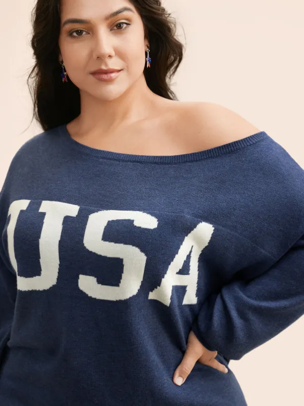 Supersoft Essentials USA Boat Neck Pullover sold by Bloomchic