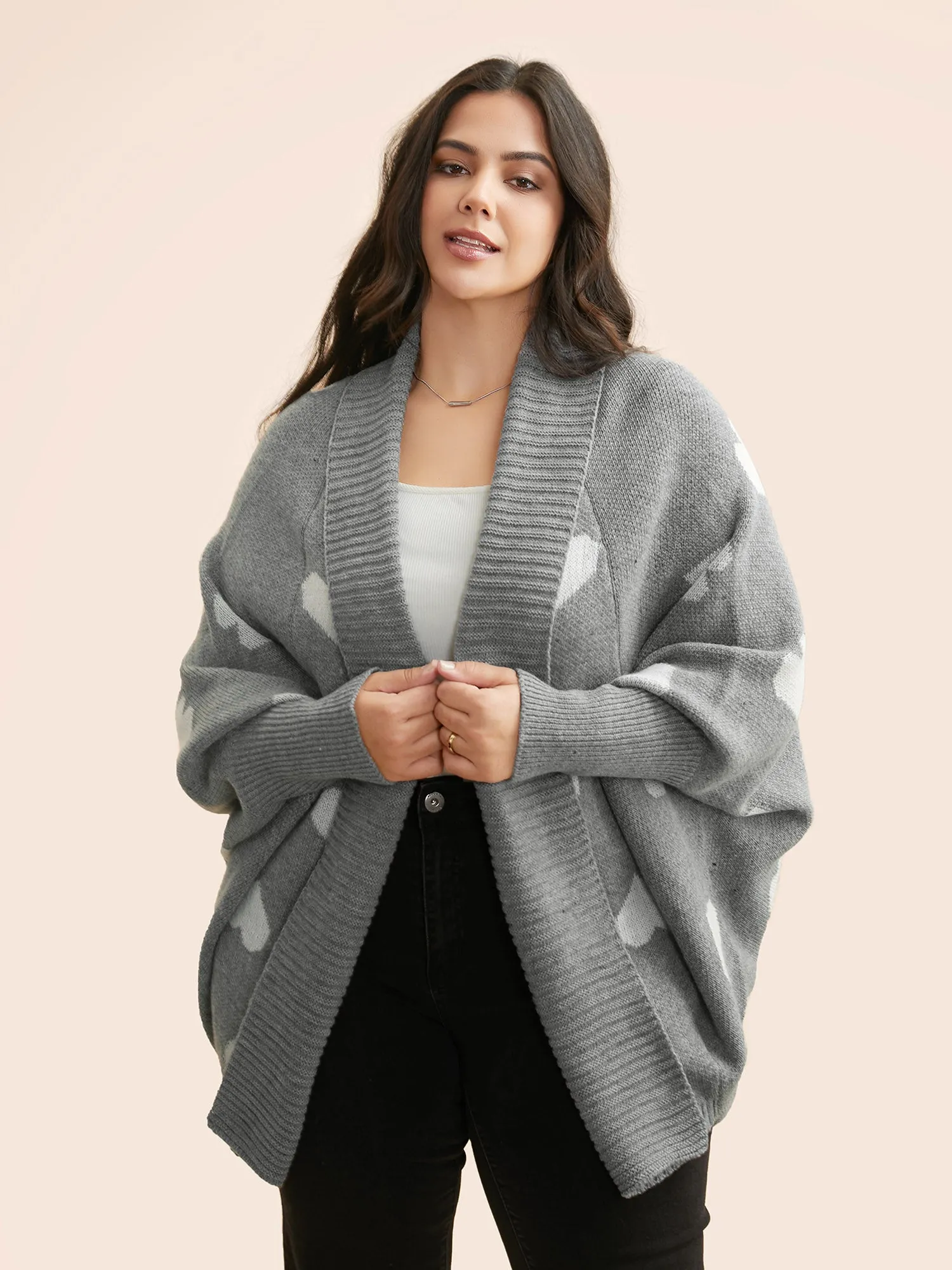 Lapel Collar Heart Shaped Cardigan sold by Bloomchic product image thumbnail 5