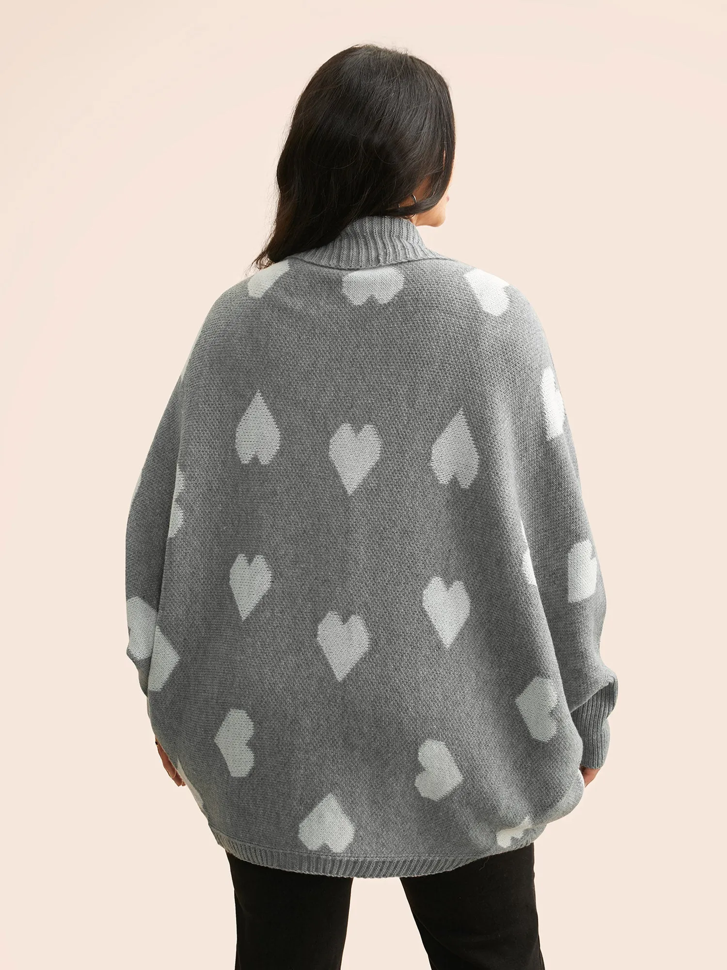 Lapel Collar Heart Shaped Cardigan sold by Bloomchic product image thumbnail 2