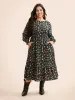 Colored Polka Dot Shirred Frill Trim Dress sold by Bloomchic