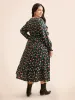Colored Polka Dot Shirred Frill Trim Dress sold by Bloomchic