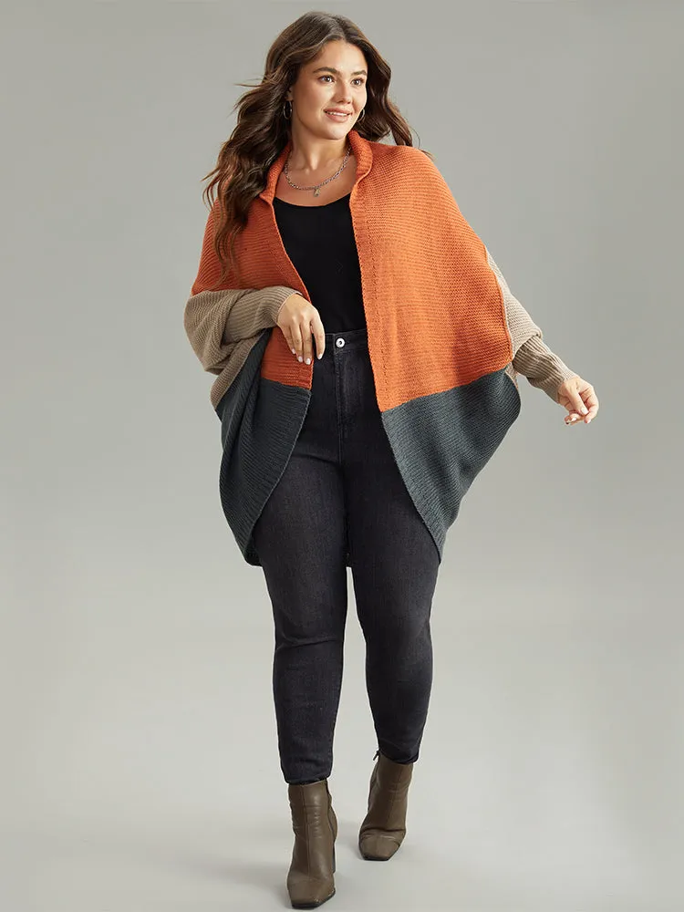 Colorblock Batwing Sleeve Patchwork Cardigan sold by Bloomchic product image thumbnail 4