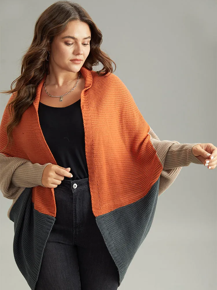 Colorblock Batwing Sleeve Patchwork Cardigan sold by Bloomchic product image thumbnail 3