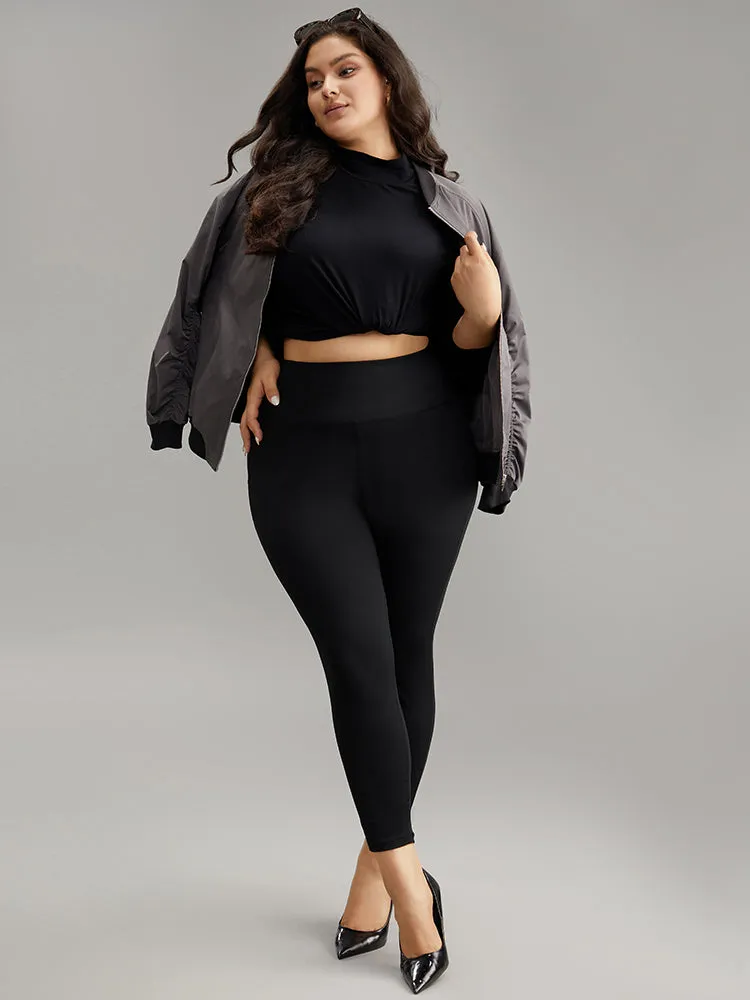 Solid Butt Lifting Wideband Waist Leggings sold by Bloomchic product image thumbnail 4