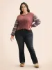 Boho Print Patchwork Waffle Knit T-shirt sold by Bloomchic