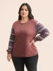 Boho Print Patchwork Waffle Knit T-shirt sold by Bloomchic