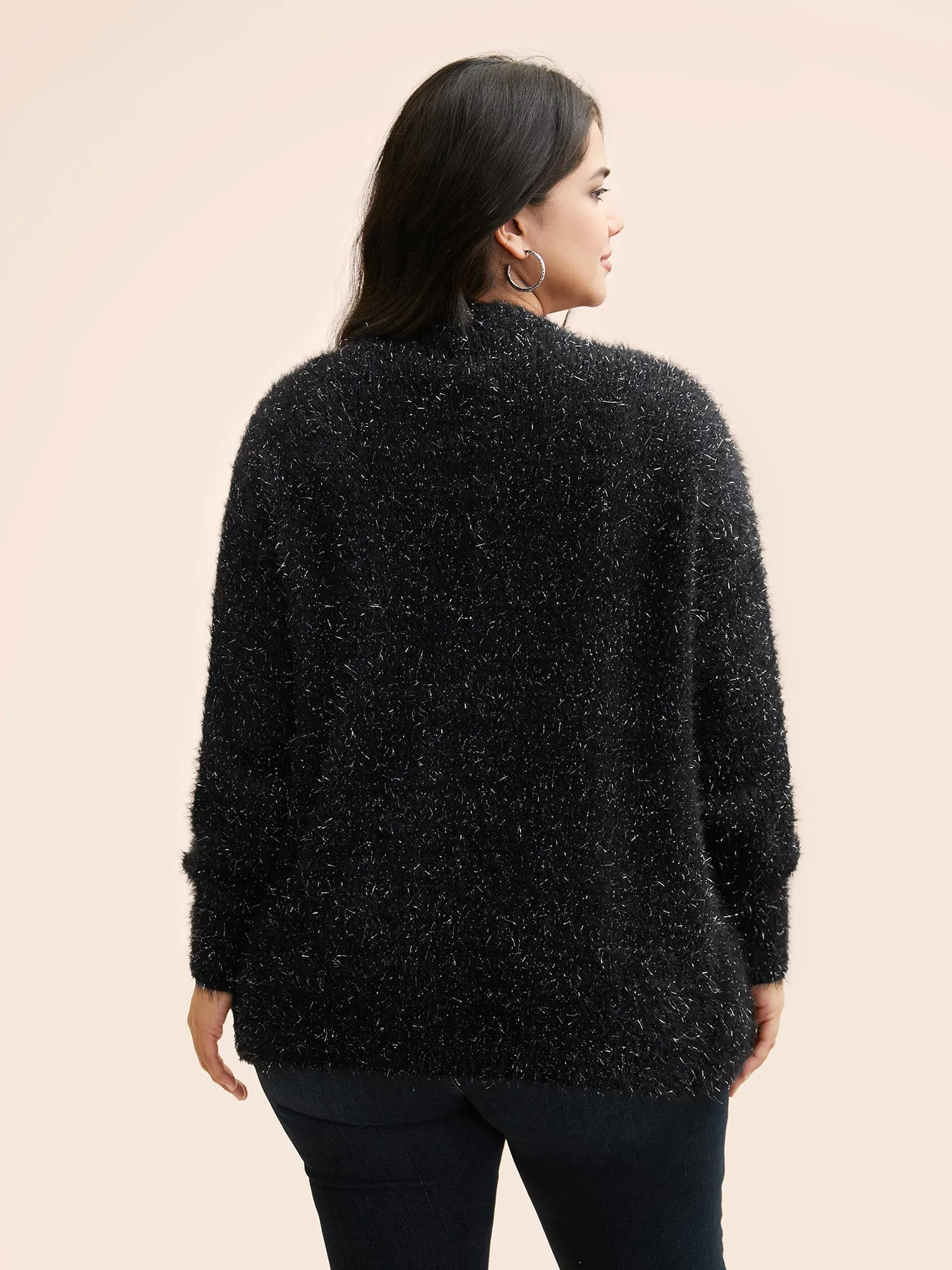 Luxe Fluffy Open Front Cardigan sold by Bloomchic product image thumbnail 2