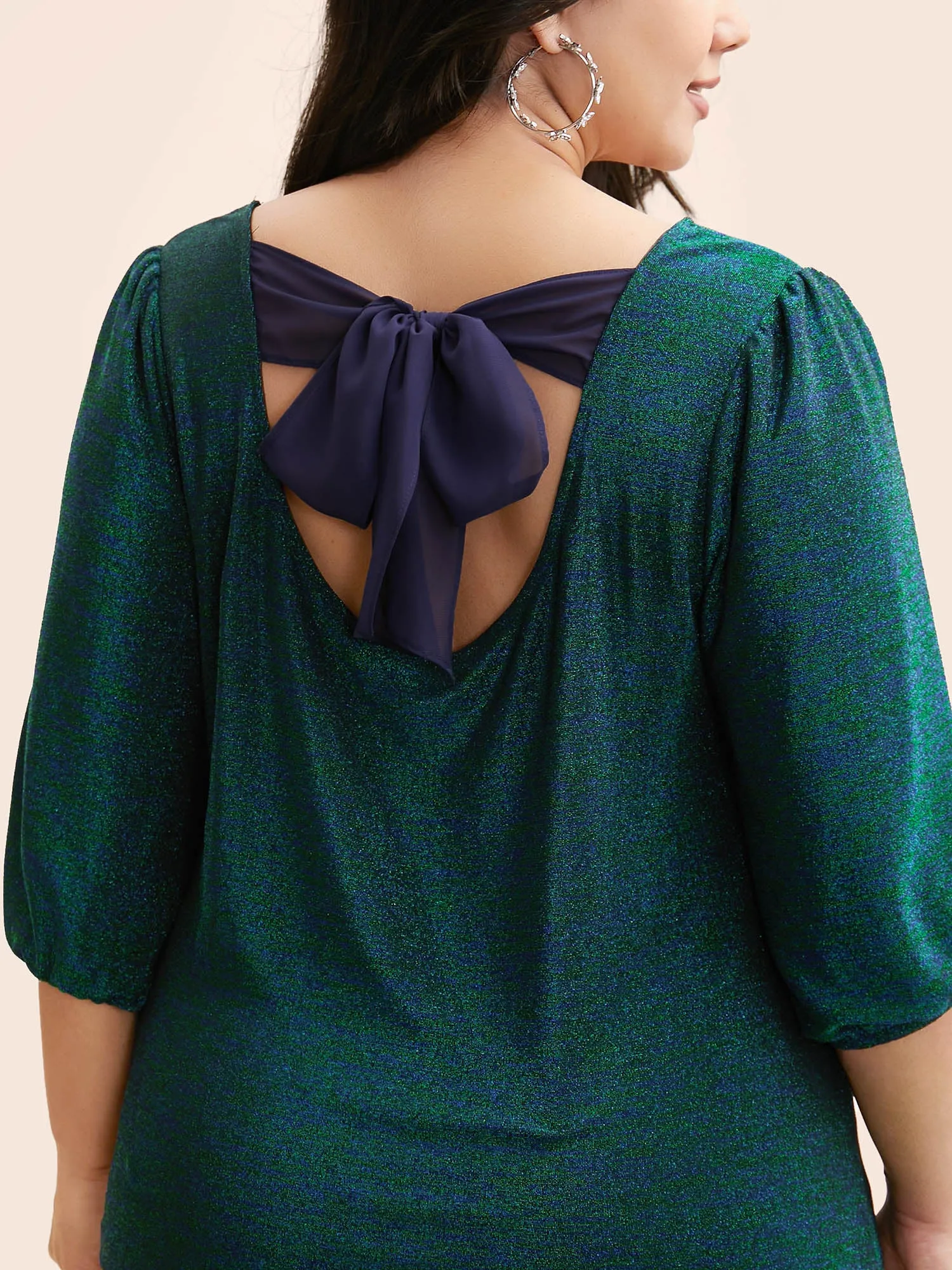 Luxe Tie Knot Backless Jersey Top sold by Bloomchic product image thumbnail 5